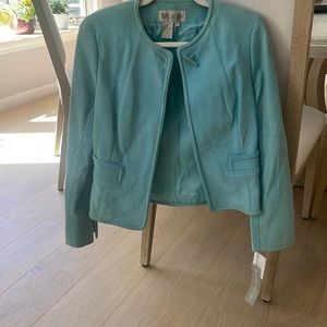 Blue suede jacket